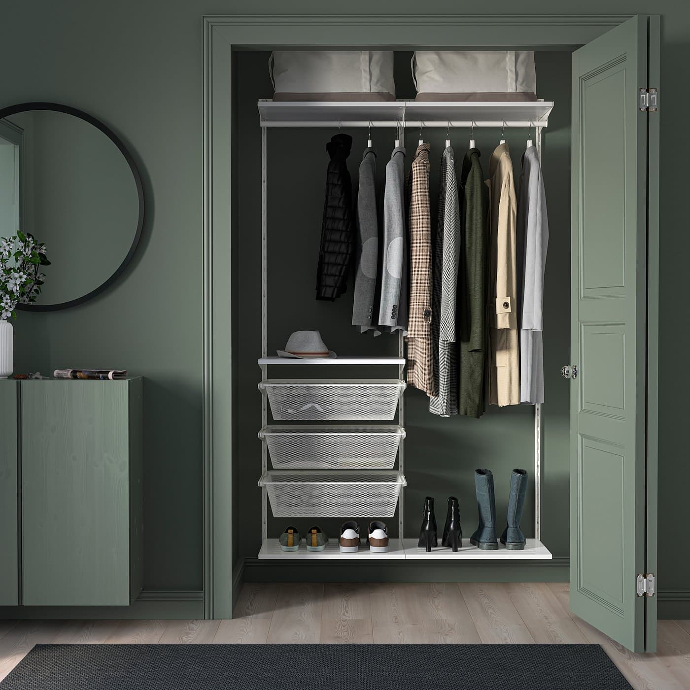 BOAXEL Wardrobe combination - white 125x40x201 cm — image 3