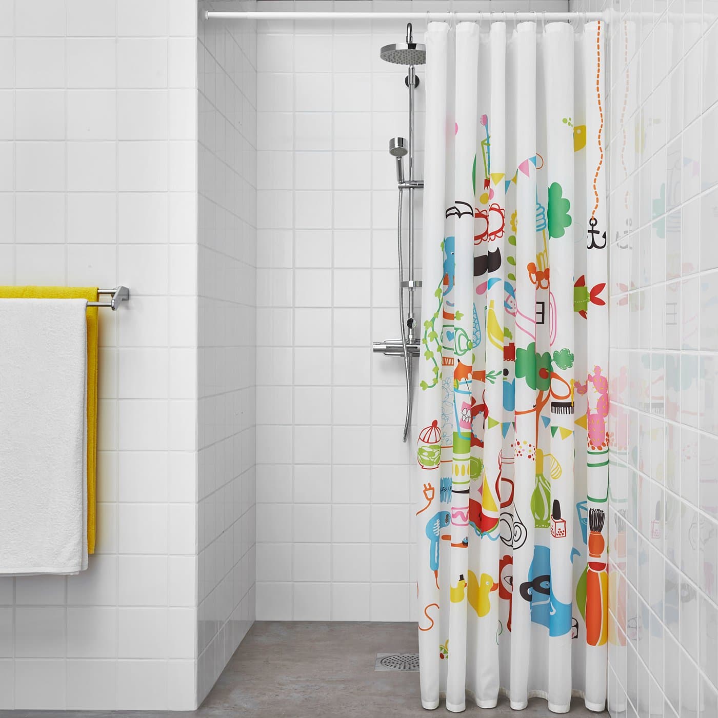 BOTAREN Shower curtain rod - white 70-120 cm — image 5