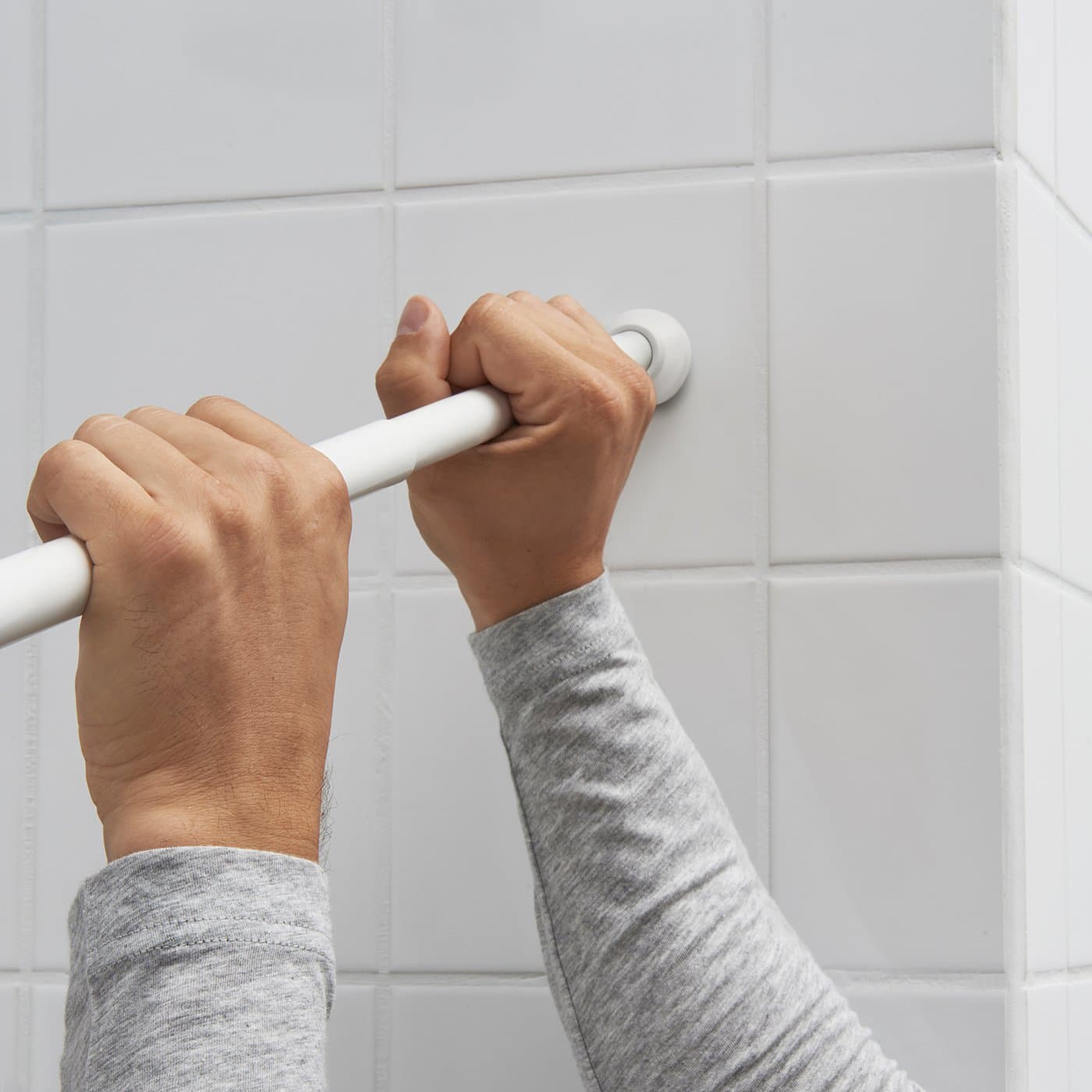 BOTAREN Shower curtain rod - white 70-120 cm — image 4
