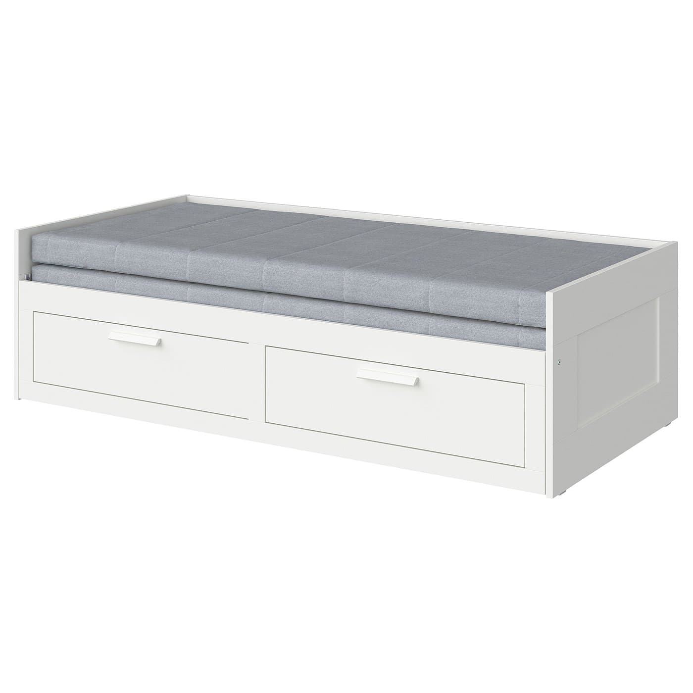 BRIMNES Day-bed w 2 drawers/2 mattresses — image 1