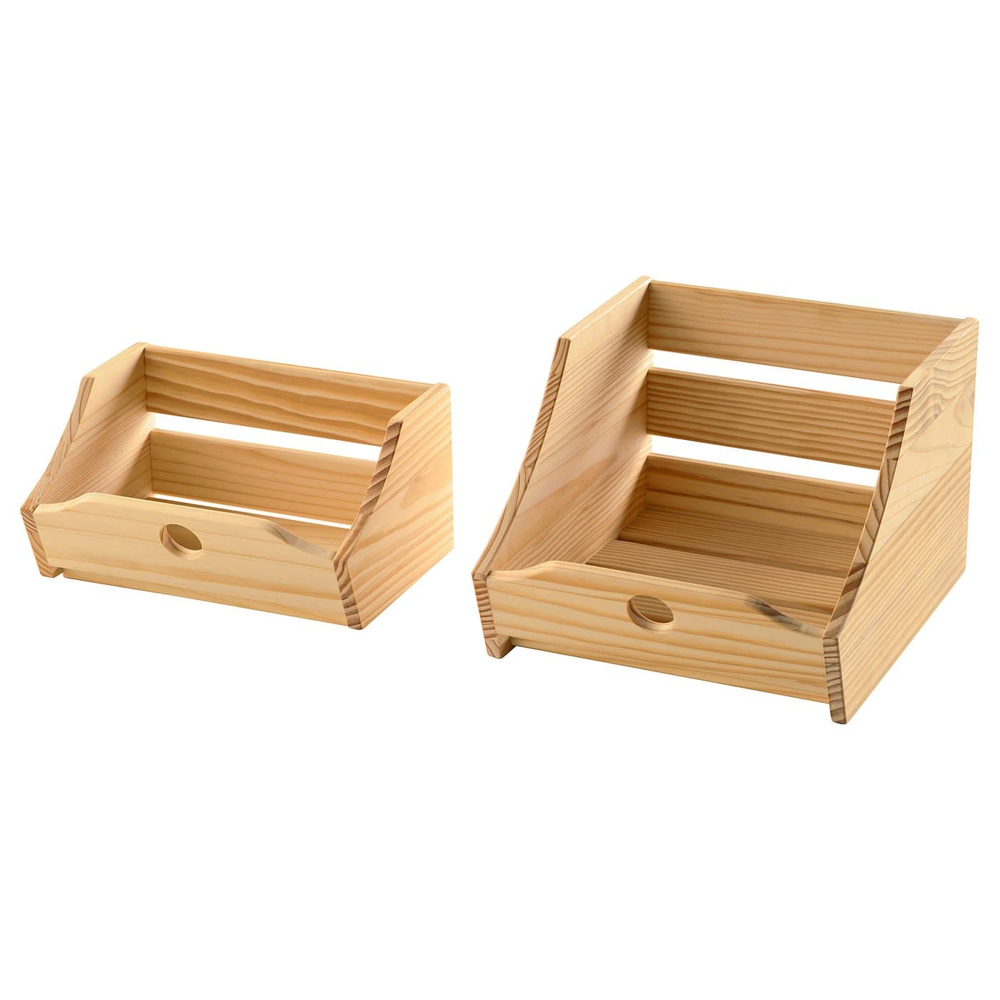 CHOKLADHAJ Food Storage Box, Set Of 2 - Wood — image 2