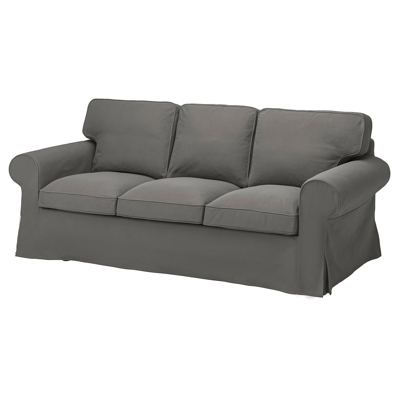 EKTORP 3-seat sofa - Hakebo dark grey — image 1