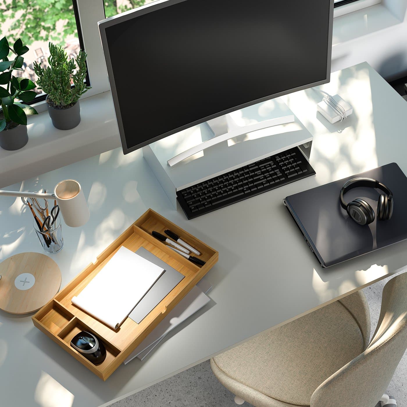 ELLOVEN Monitor stand with drawer — image 8