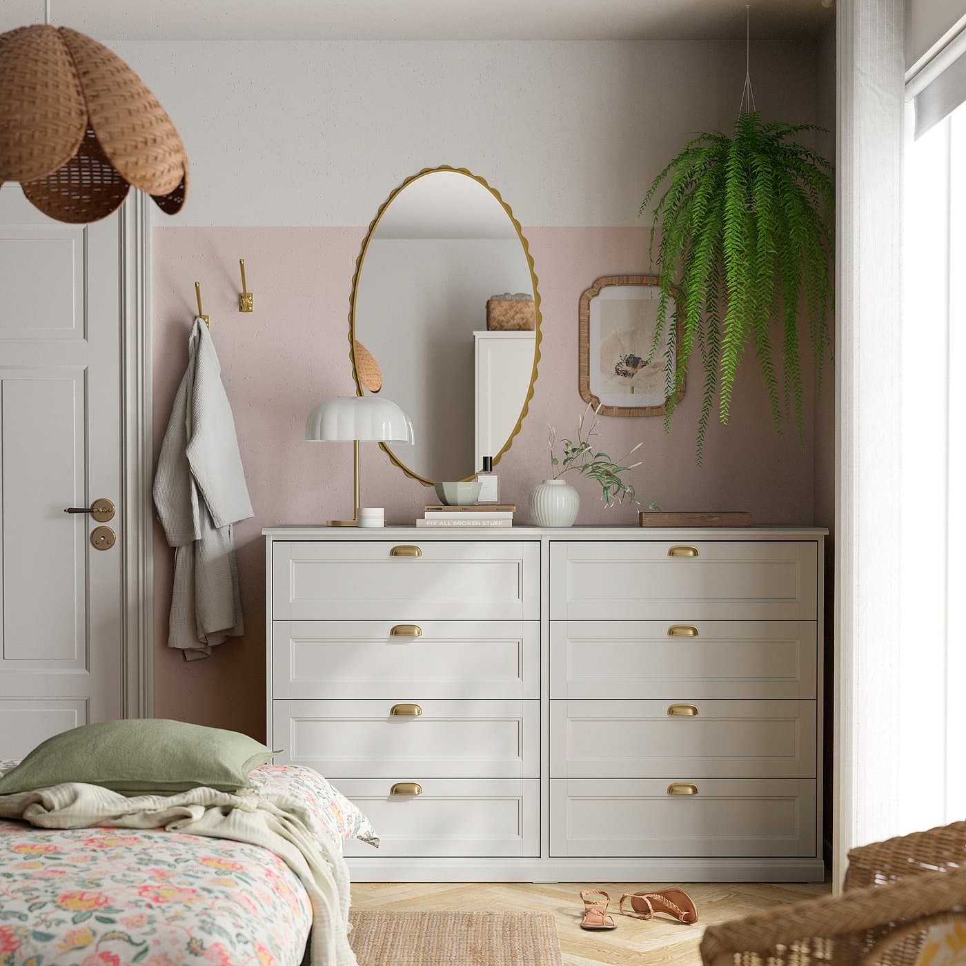 FÅGELFJÄLLET Chest Of 8 Drawers - Off-White 160x51x101 Cm — image 2
