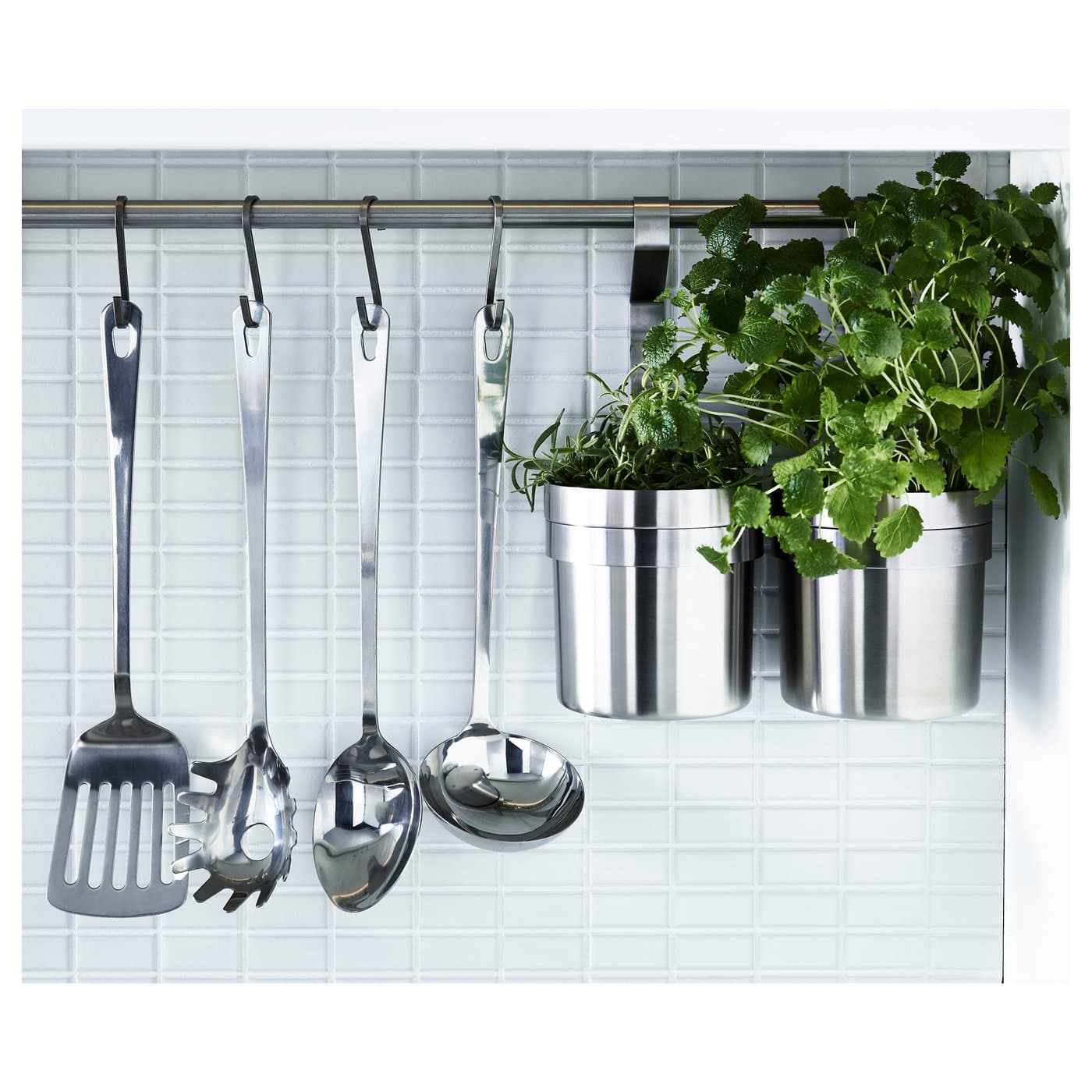 GRUNKA 4-piece kitchen utensil set - stainless steel — image 6