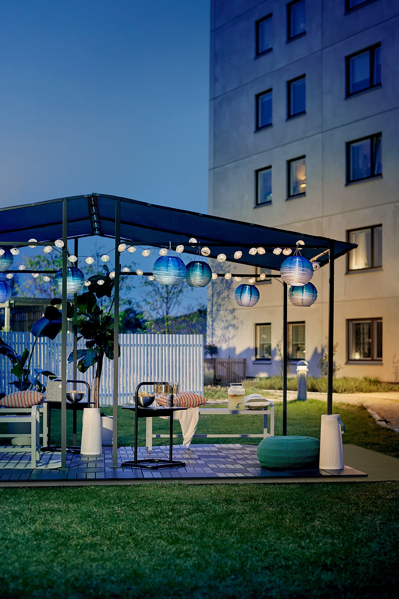 GUNNÖN Gazebo - dark grey/grey 238x233 cm — image 3