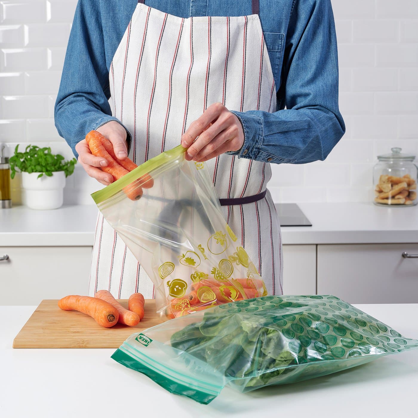 ISTAD Resealable bag - patterned/green 6/4.5 l — image 3