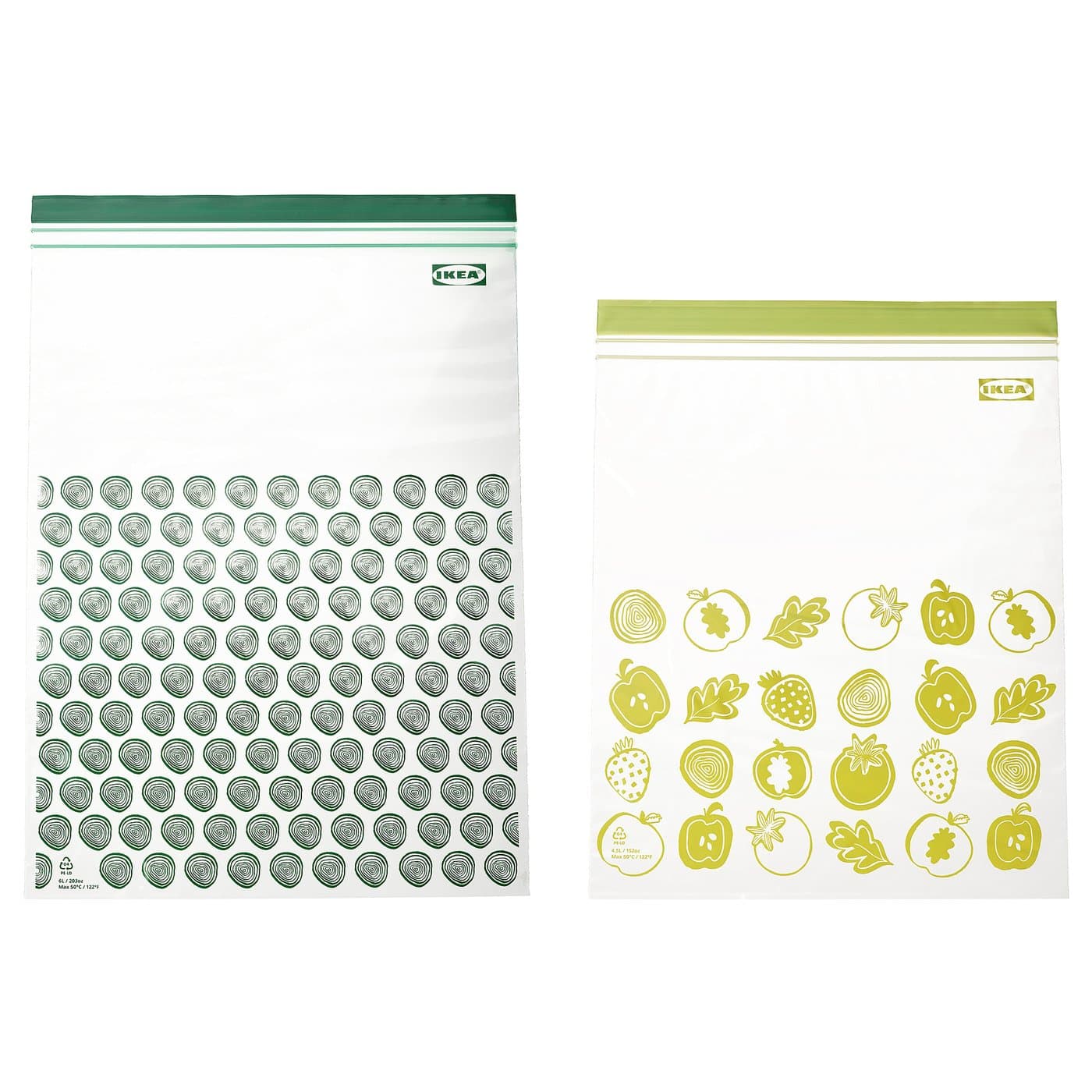 ISTAD Resealable bag - patterned/green 6/4.5 l — image 1