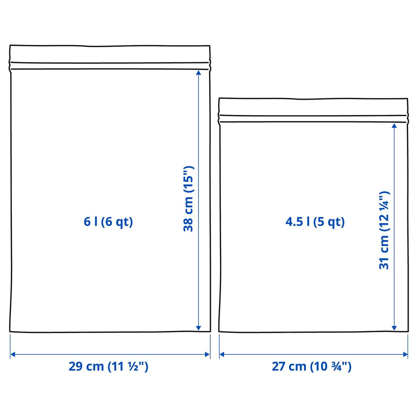 ISTAD Resealable bag - patterned/green 6/4.5 l — image 7