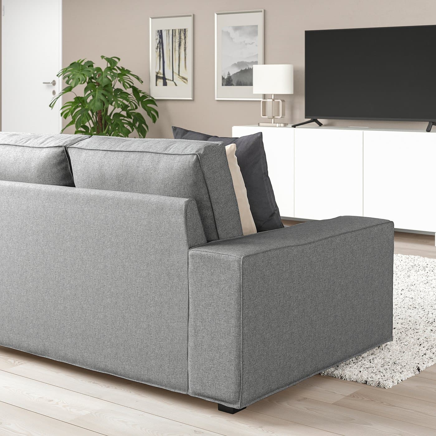 KIVIK 3-seat sofa - Tibbleby beige/grey — image 4
