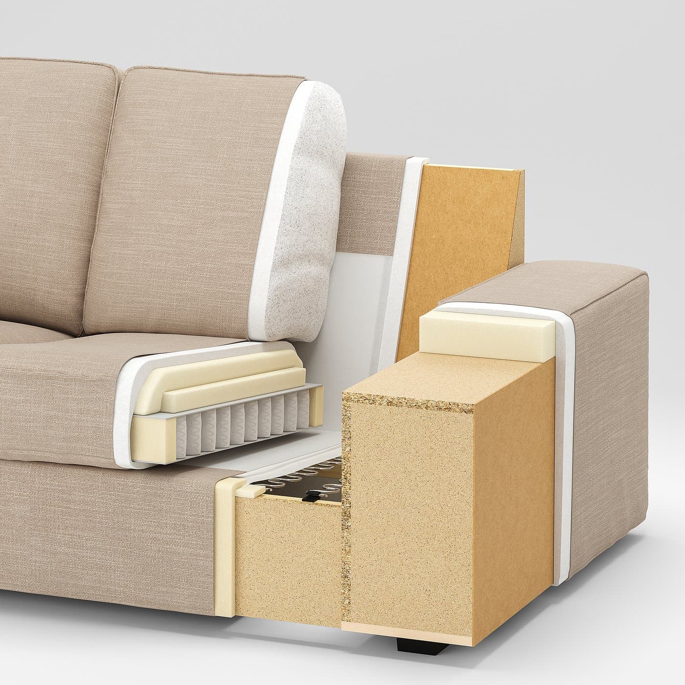 KIVIK 3-seat sofa - Tibbleby beige/grey — image 8