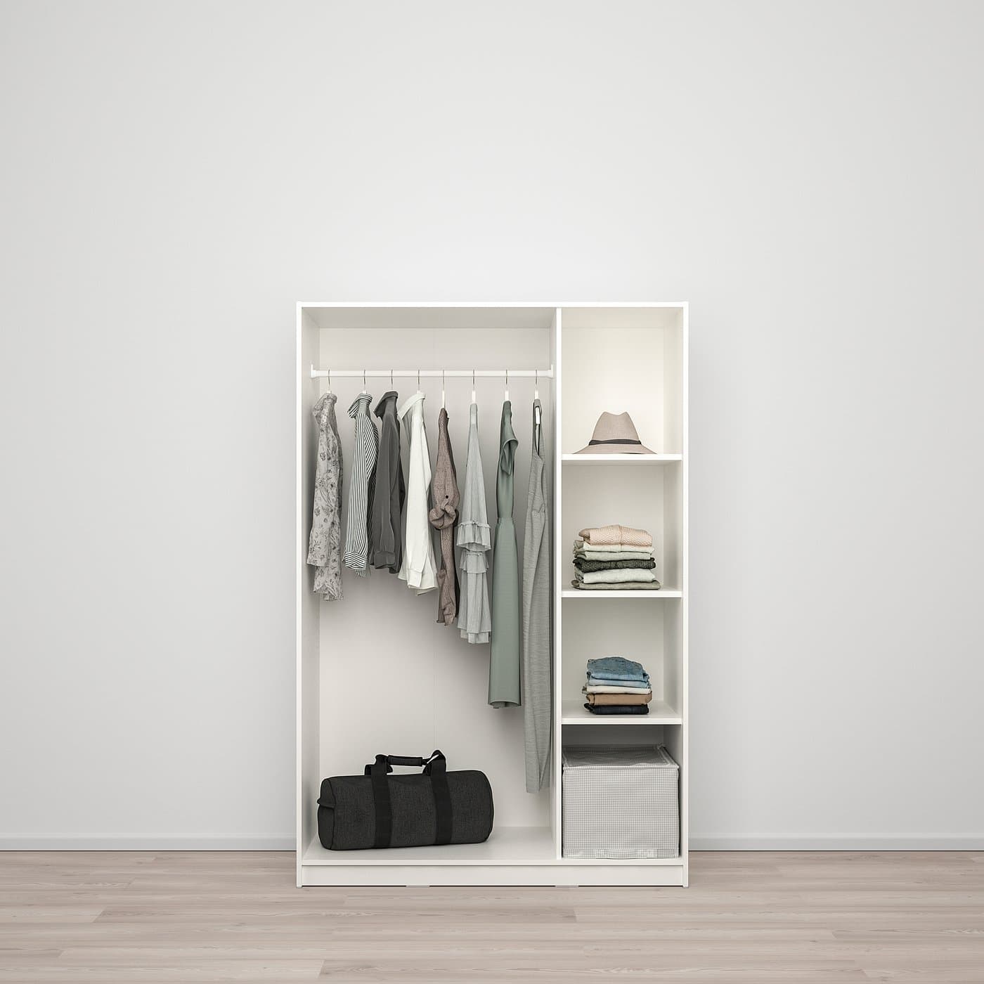 KLEPPSTAD Wardrobe with 3 doors - white 117x55x176 cm — image 5