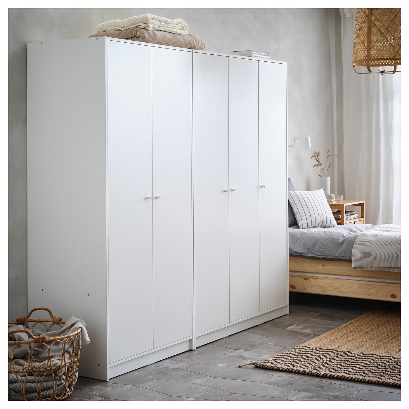KLEPPSTAD Wardrobe with 3 doors - white 117x55x176 cm — image 3