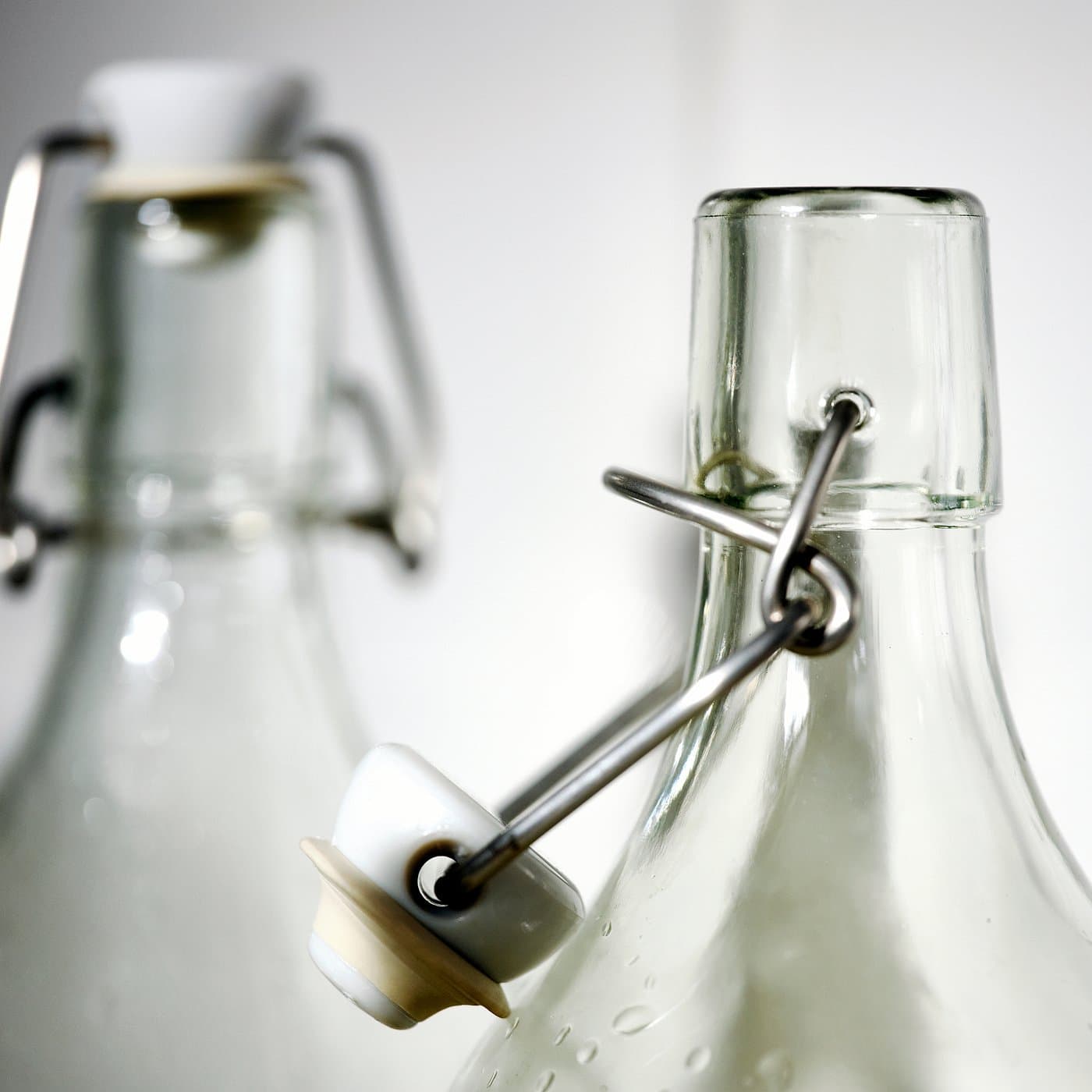 KORKEN Bottle with stopper - clear glass 1 l — image 3
