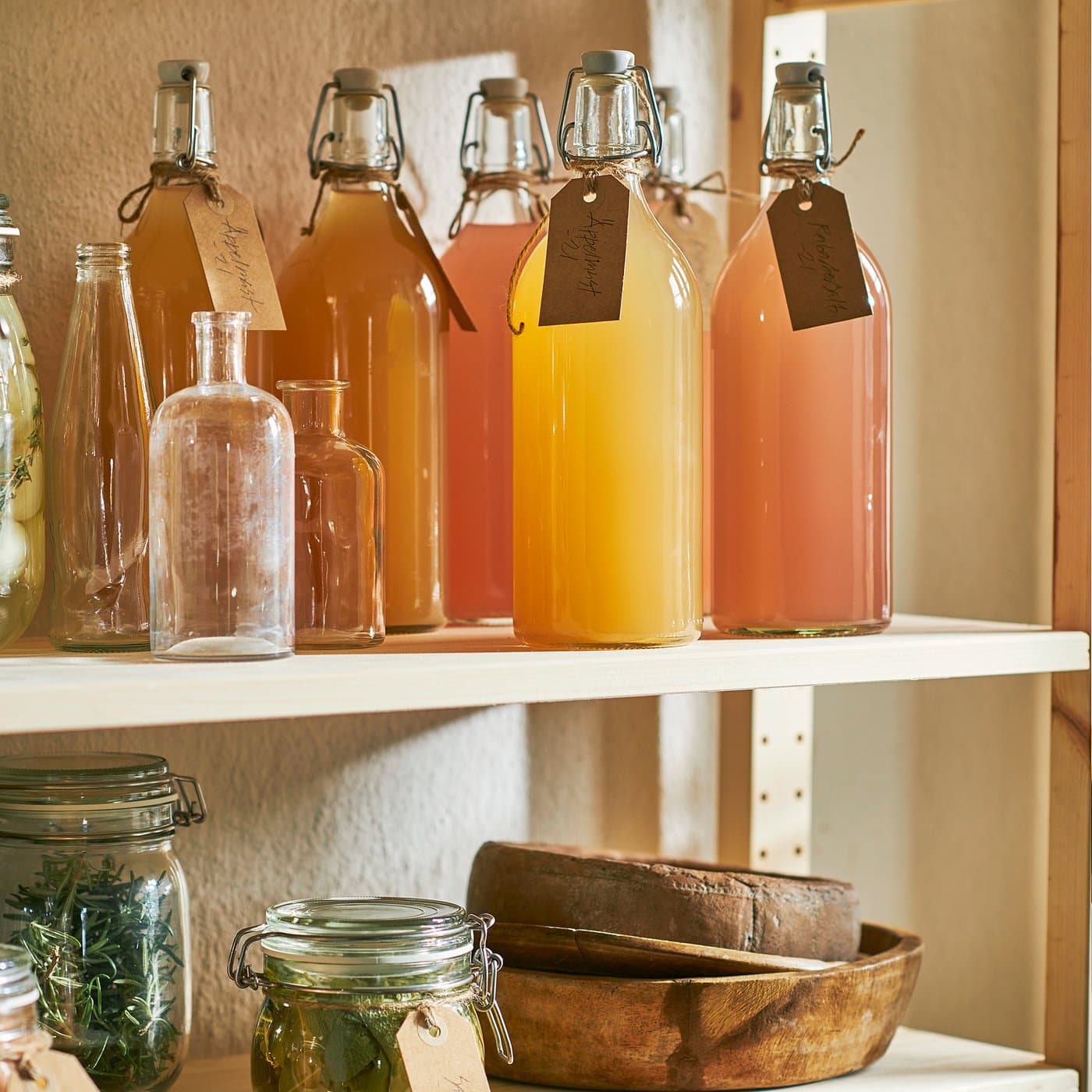 KORKEN Bottle with stopper - clear glass 1 l — image 4