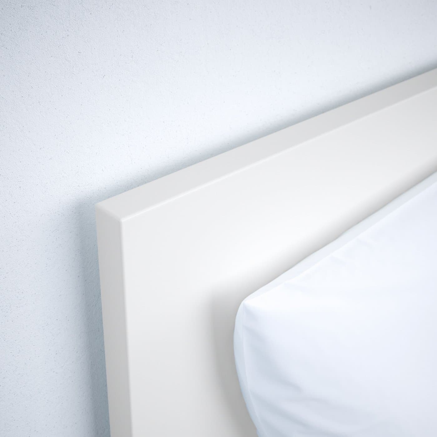 MALM Bed frame, high, w 2 storage boxes - white/Luröy 90x200 cm — image 7