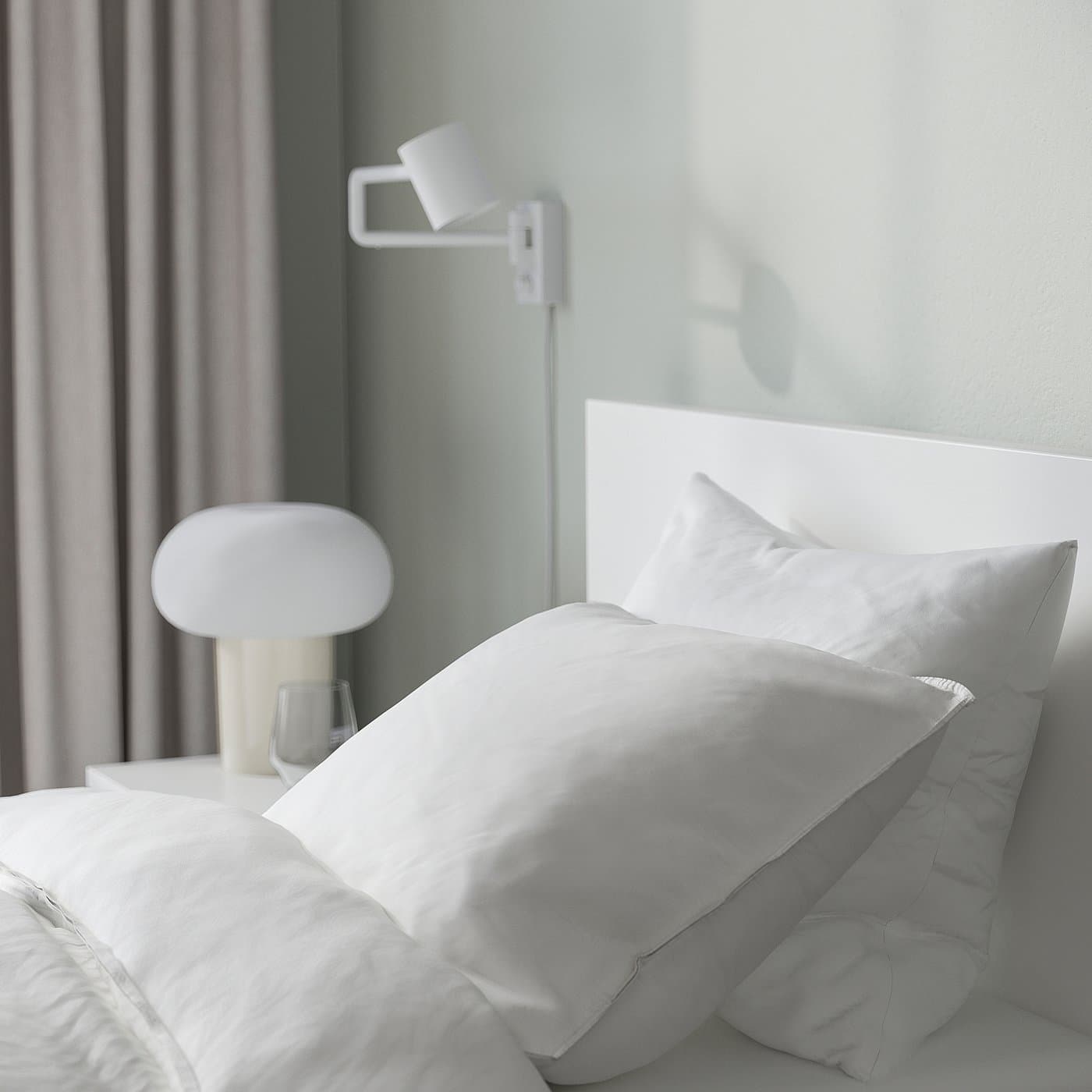 MALM Bed frame, high, w 2 storage boxes - white/Luröy 90x200 cm — image 5