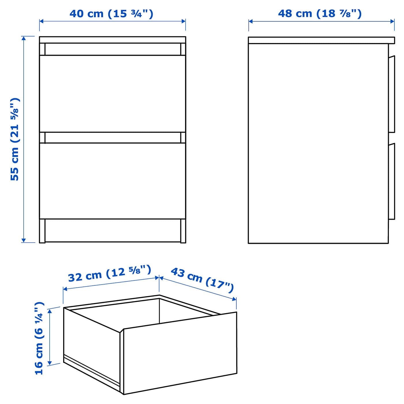 MALM Chest of 2 drawers — image 6