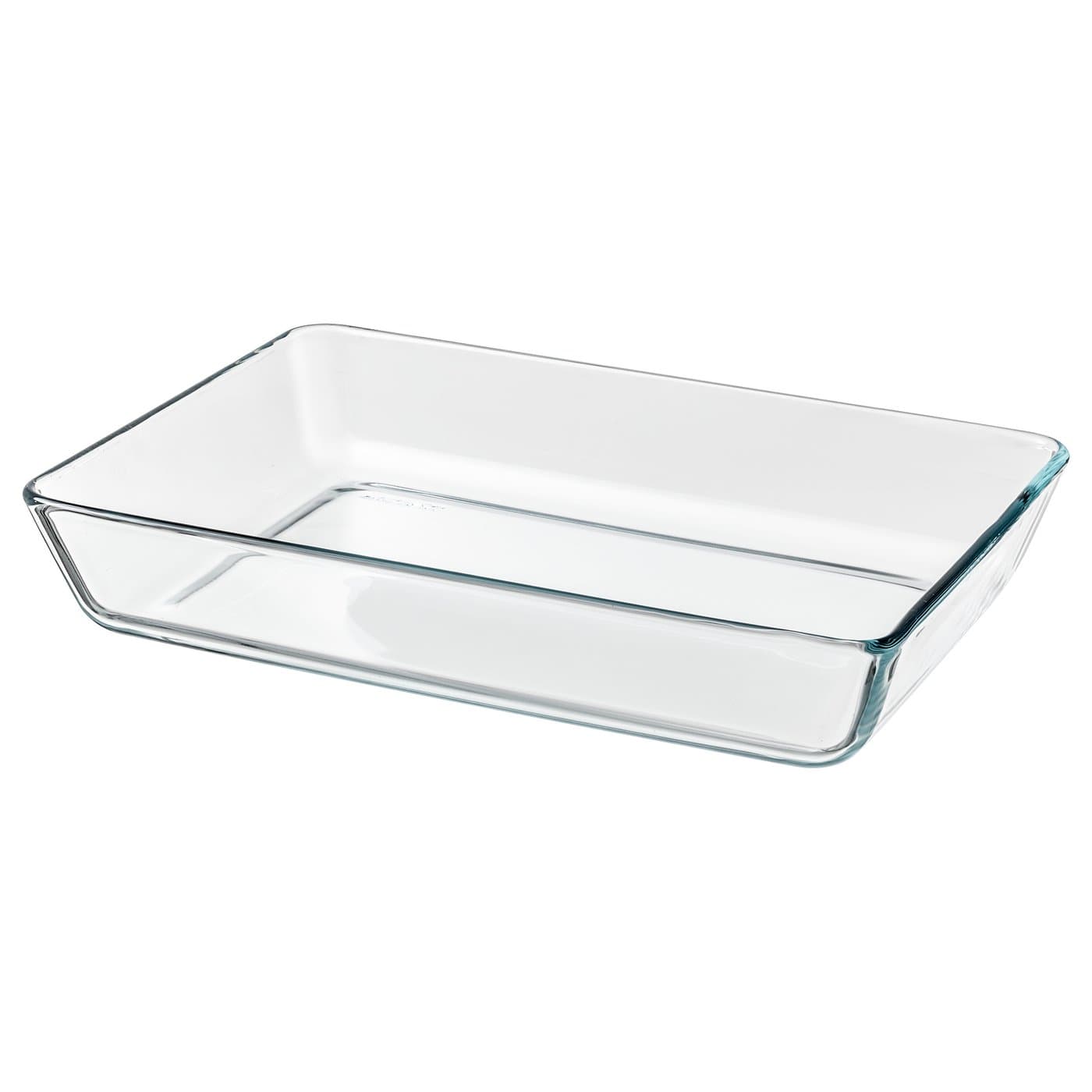 MIXTUR Oven/serving dish - clear glass 35x25 cm — image 1