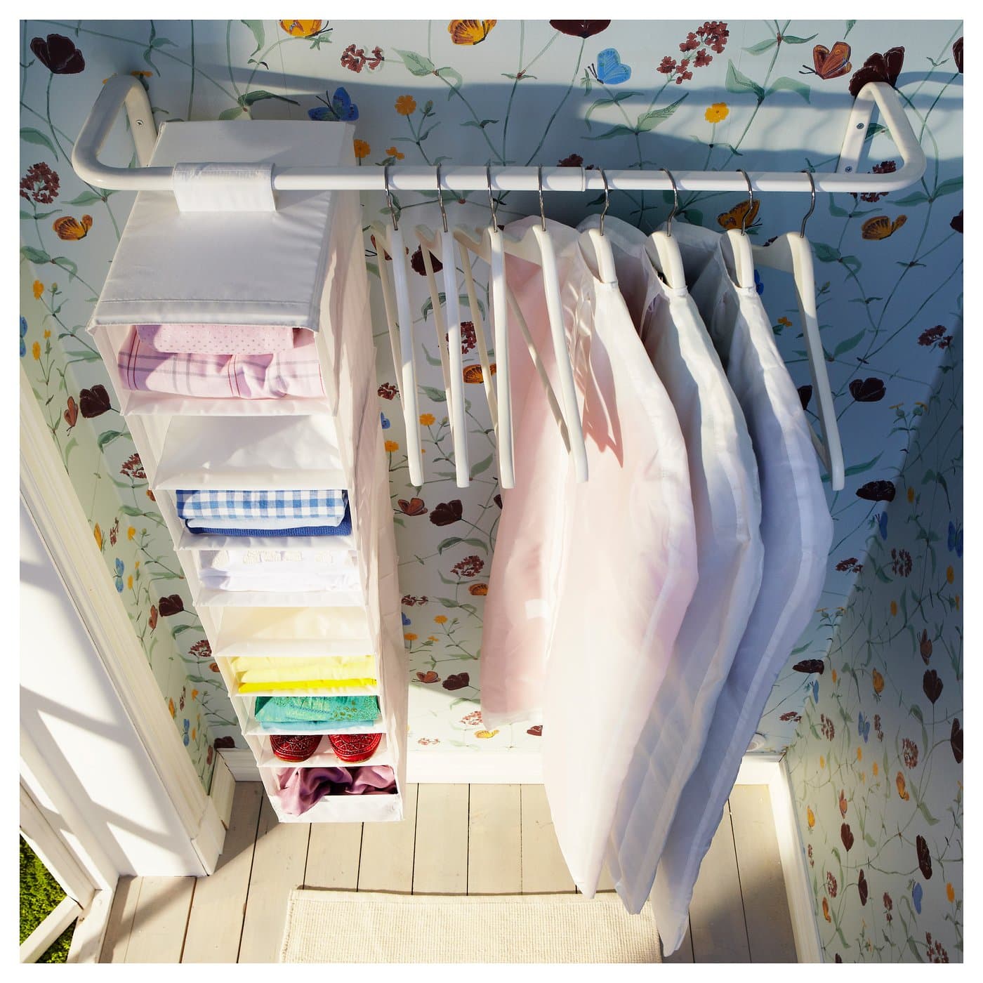 MULIG Clothes bar - white 60-90 cm — image 4