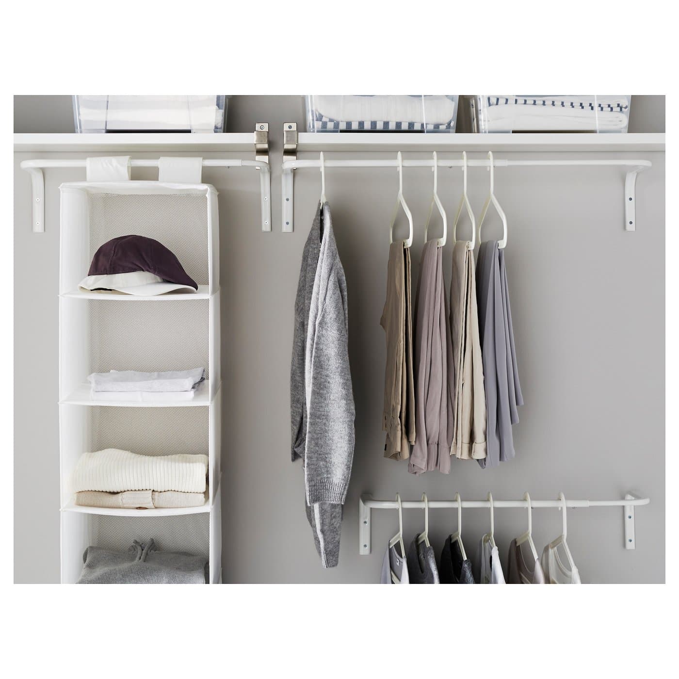 MULIG Clothes bar - white 60-90 cm — image 2