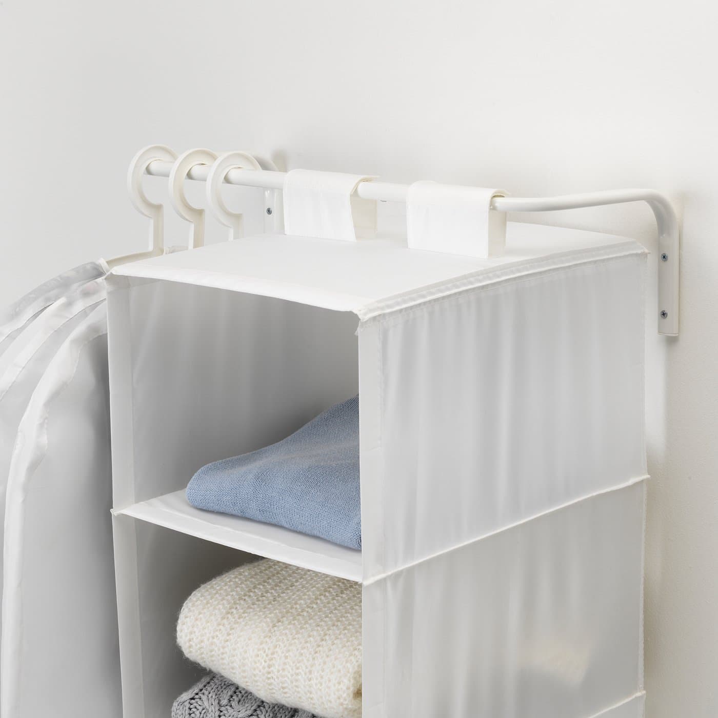MULIG Clothes bar - white 60-90 cm — image 5