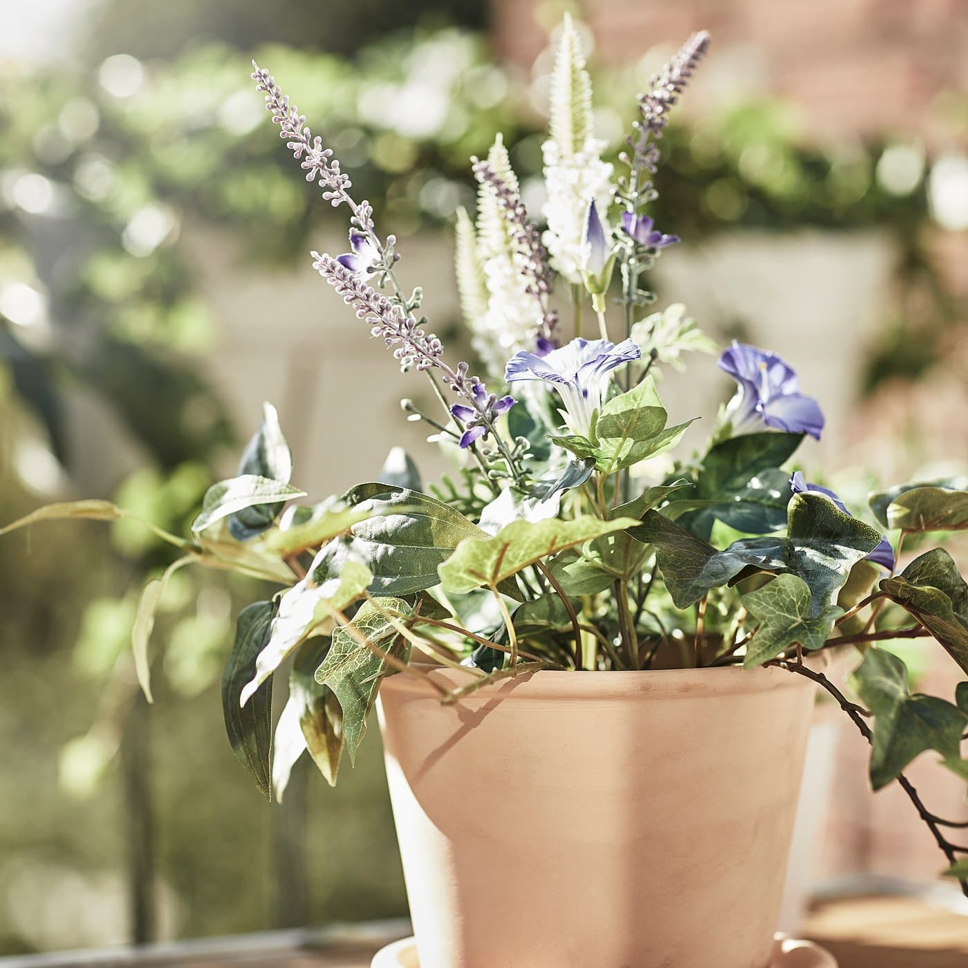 MUSKOTBLOMMA Plant pot with saucer - in/outdoor terracotta 12 cm — image 6