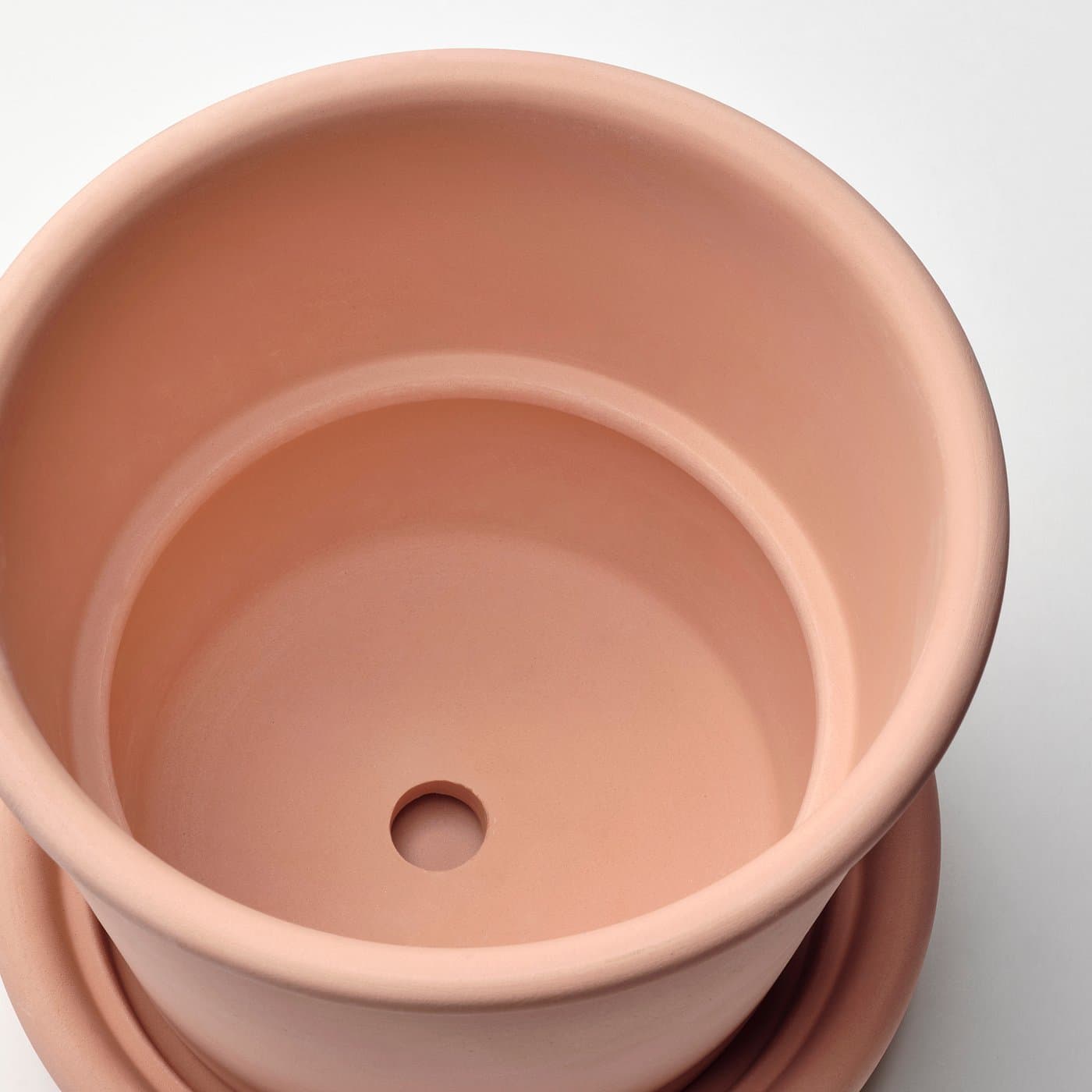 MUSKOTBLOMMA Plant pot with saucer - in/outdoor terracotta 12 cm — image 4