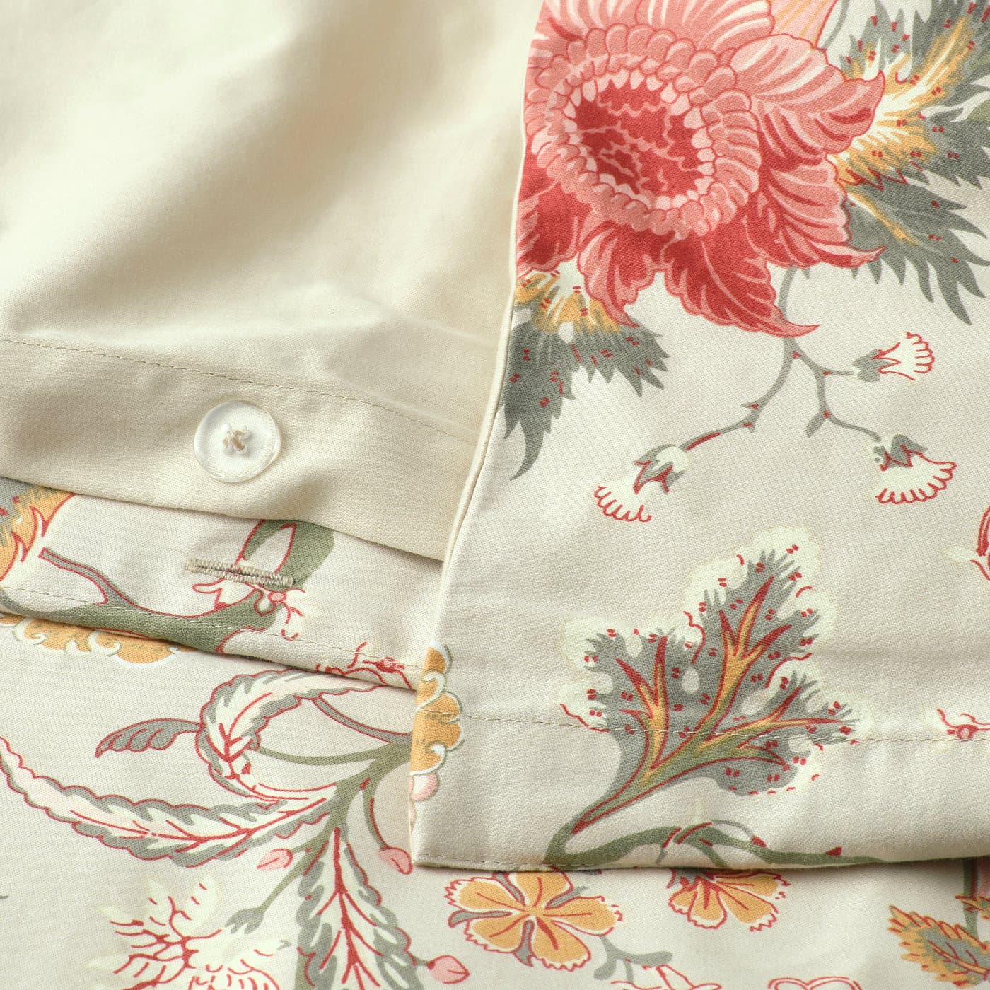 NÄSSELKLOCKA Duvet cover and 2 pillowcases - light grey-beige/multicolour 200x200/50x80 cm — image 4