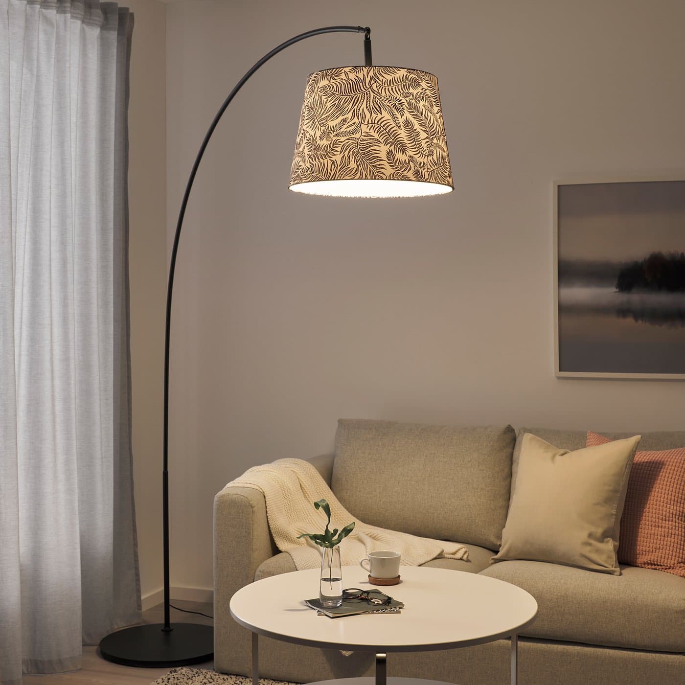 SKAFTET Floor lamp base, arched - black — image 5