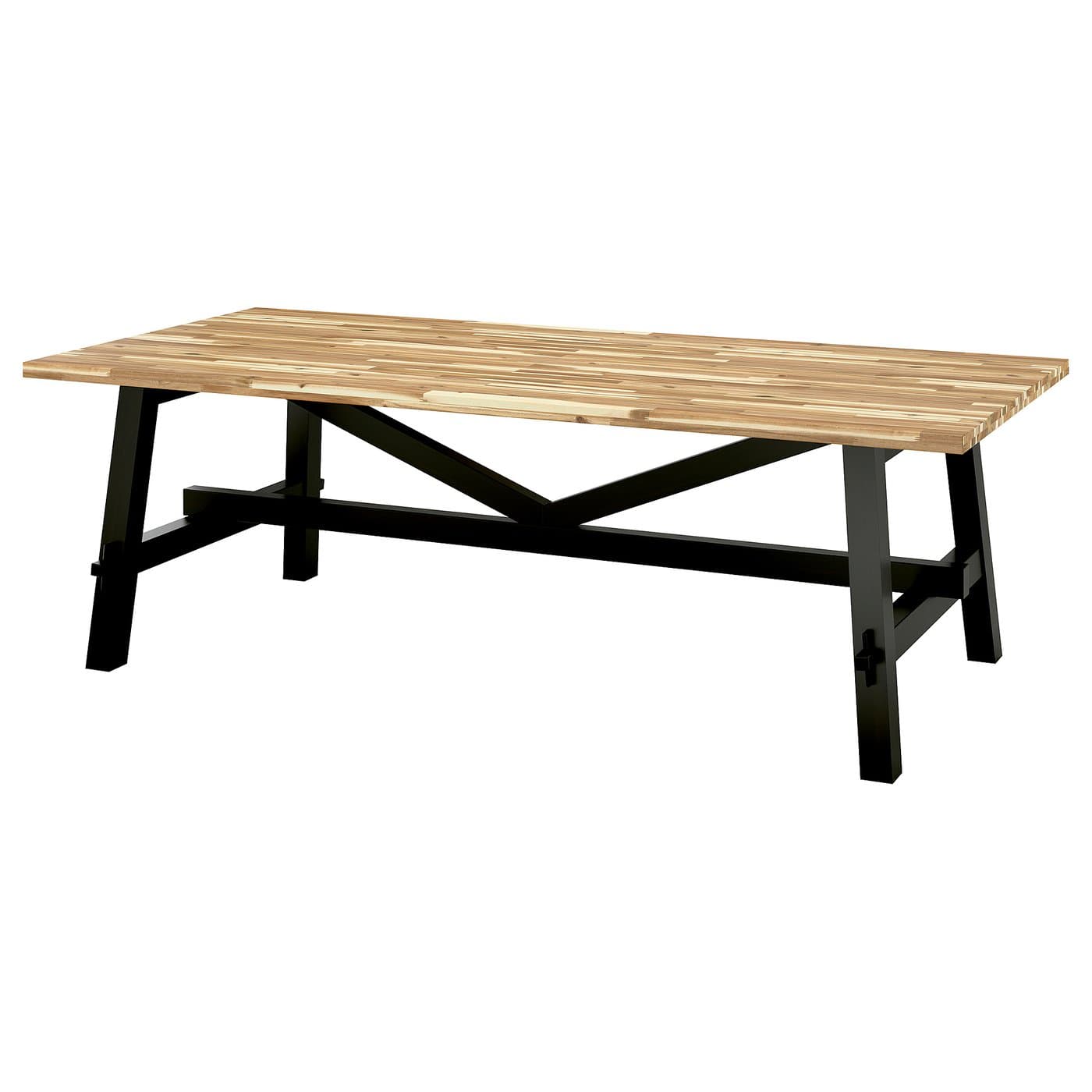 SKOGSTA Dining table - acacia/black 235x100 cm — image 1