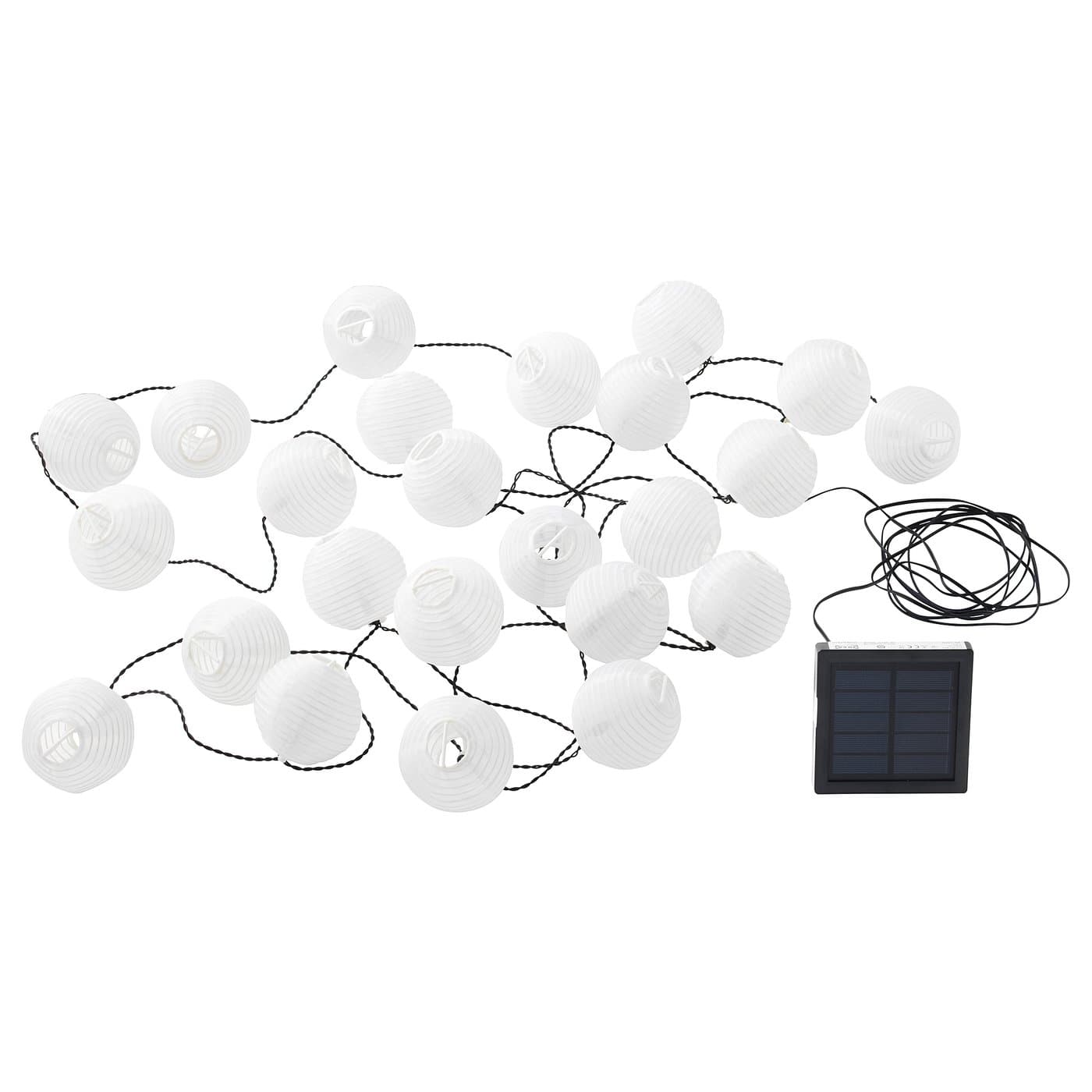 SOLARVET LED lighting chain with 24 lights - outdoor solar-powered/ball white — image 1