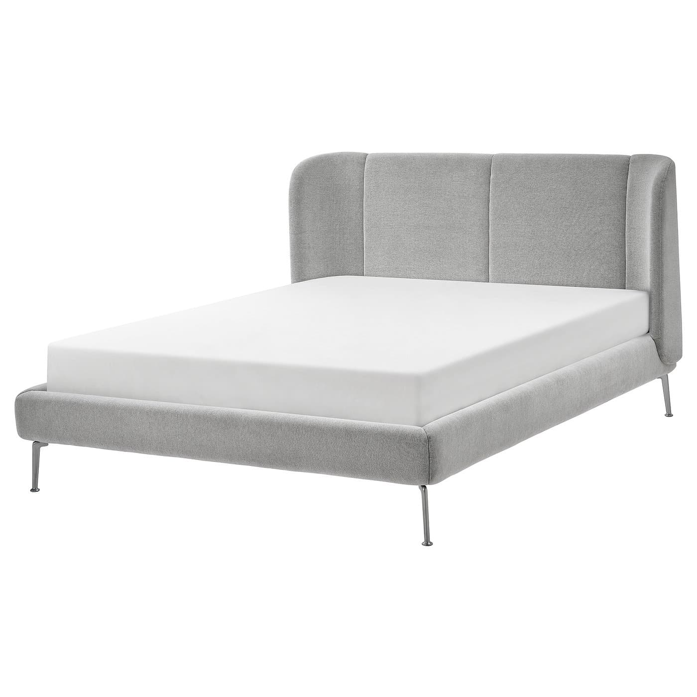 TUFJORD Upholstered bed frame - Tallmyra white/black/Luröy 180x200 cm — image 1