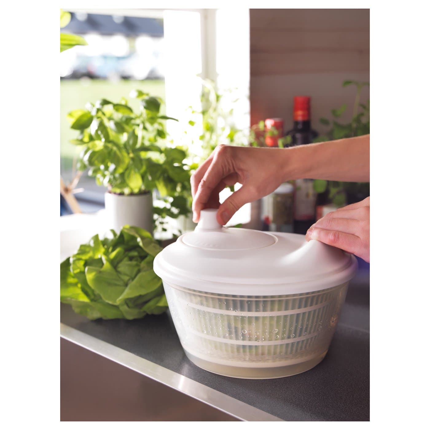 UPPFYLLD Salad spinner - white — image 4