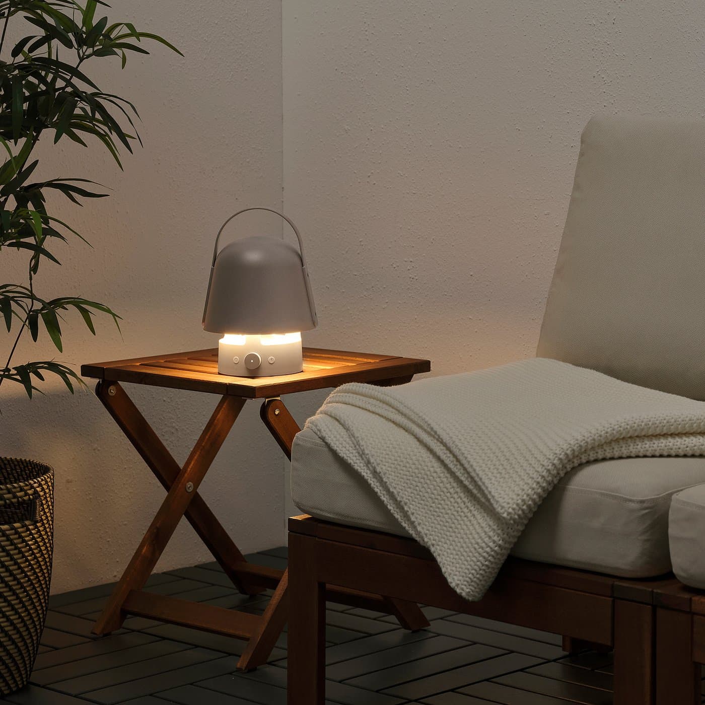 VAPPEBY Bluetooth speaker lamp - outdoor/grey — image 6