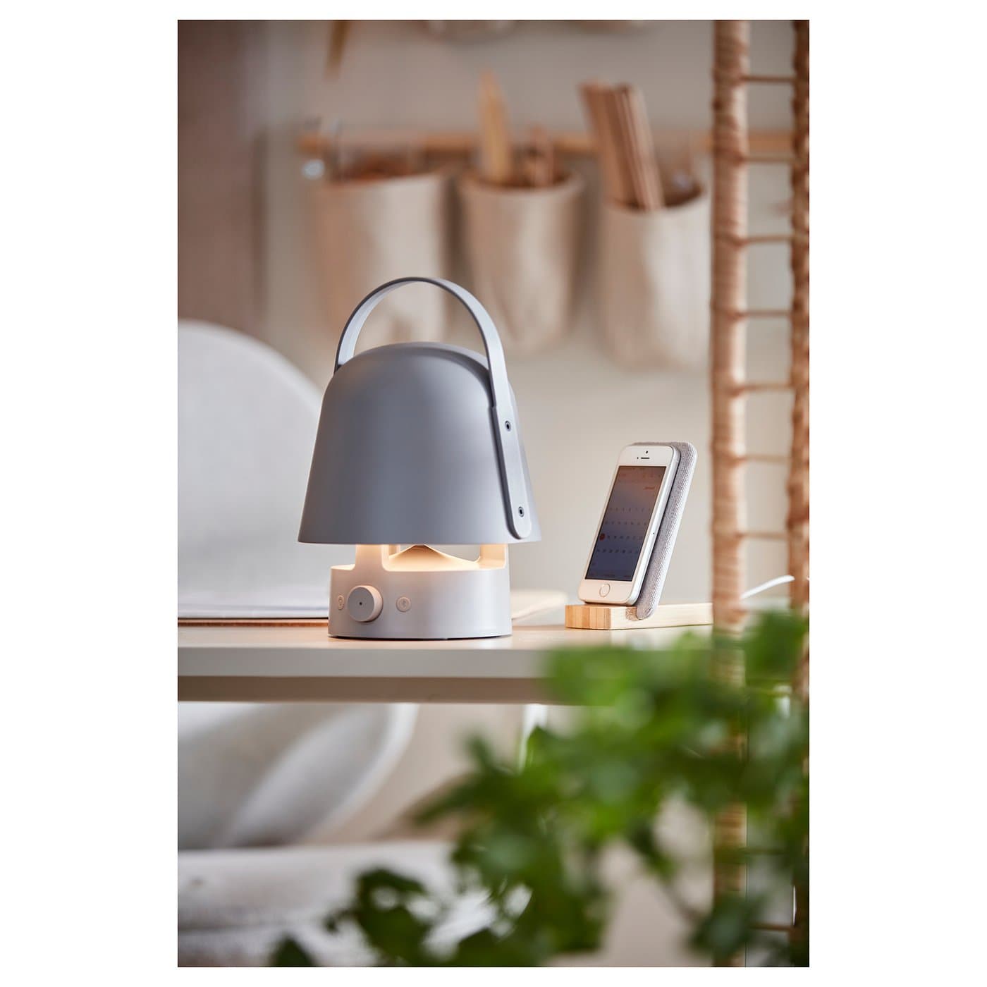 VAPPEBY Bluetooth speaker lamp - outdoor/grey — image 5